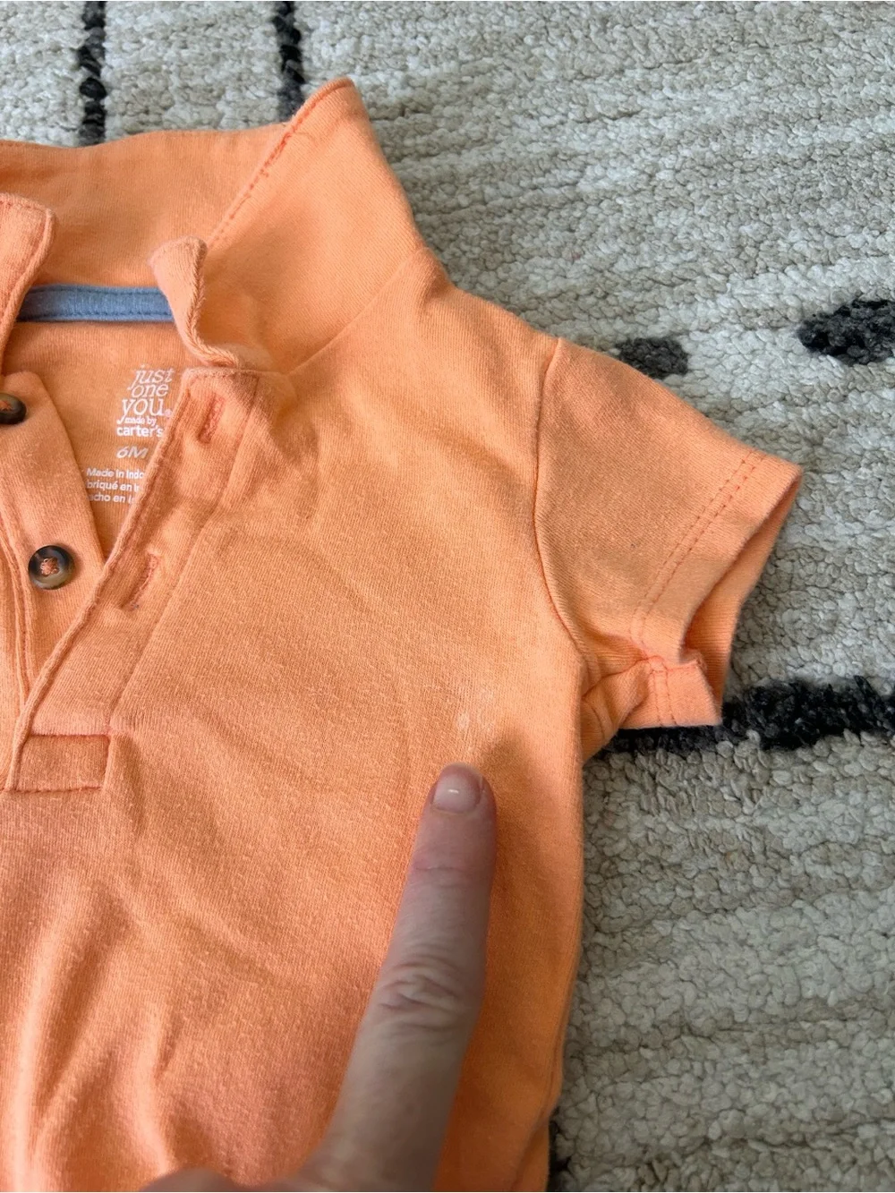Carter’s Orange & Gray Plaid Shortalls for Baby 6 months - Picture 12 of 12